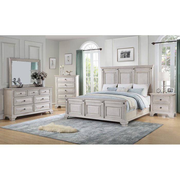 Alcott Hill® Quebec Solid Wood Standard 6 Piece Bedroom Set & Reviews